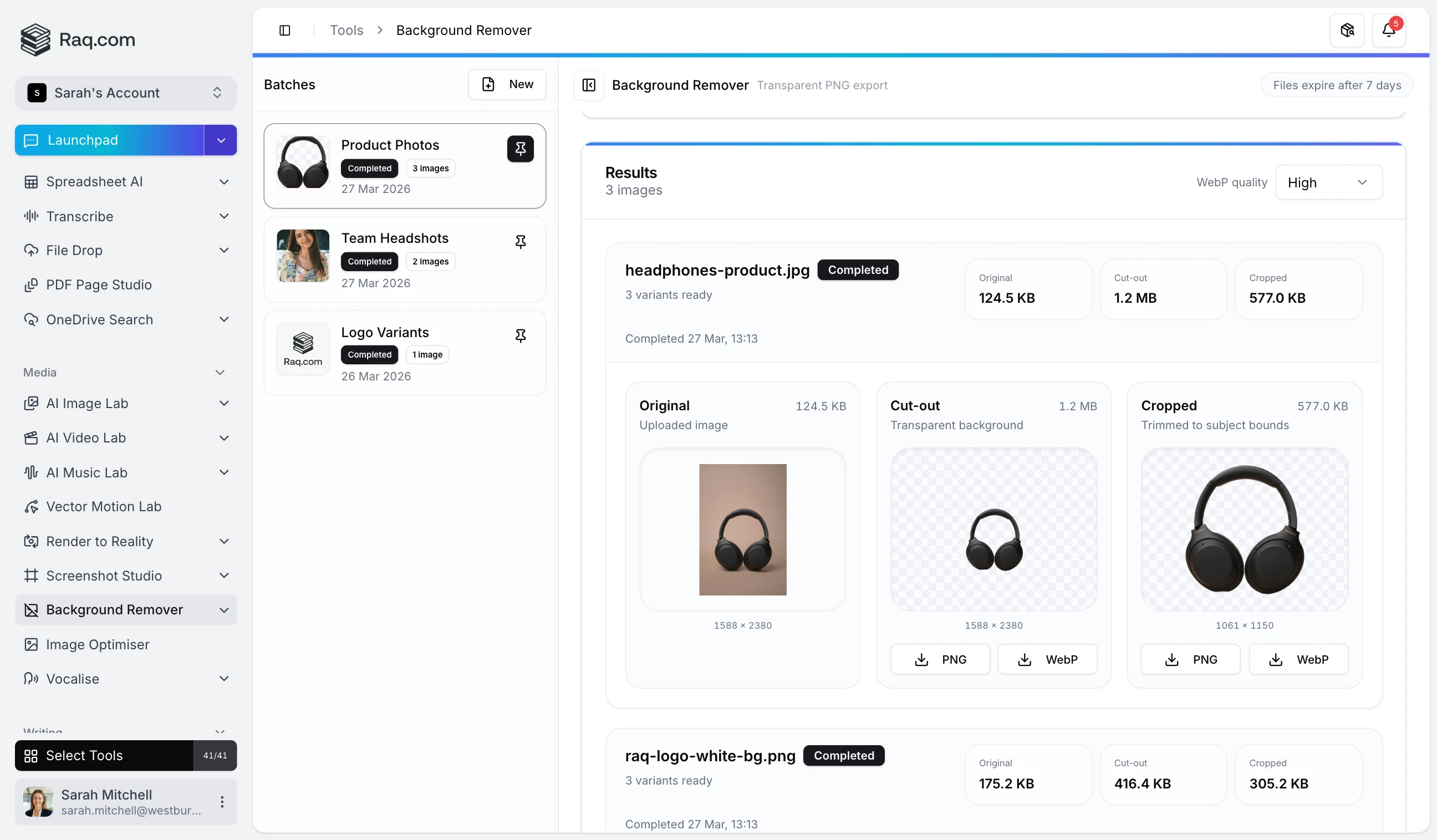 Background Remover interface