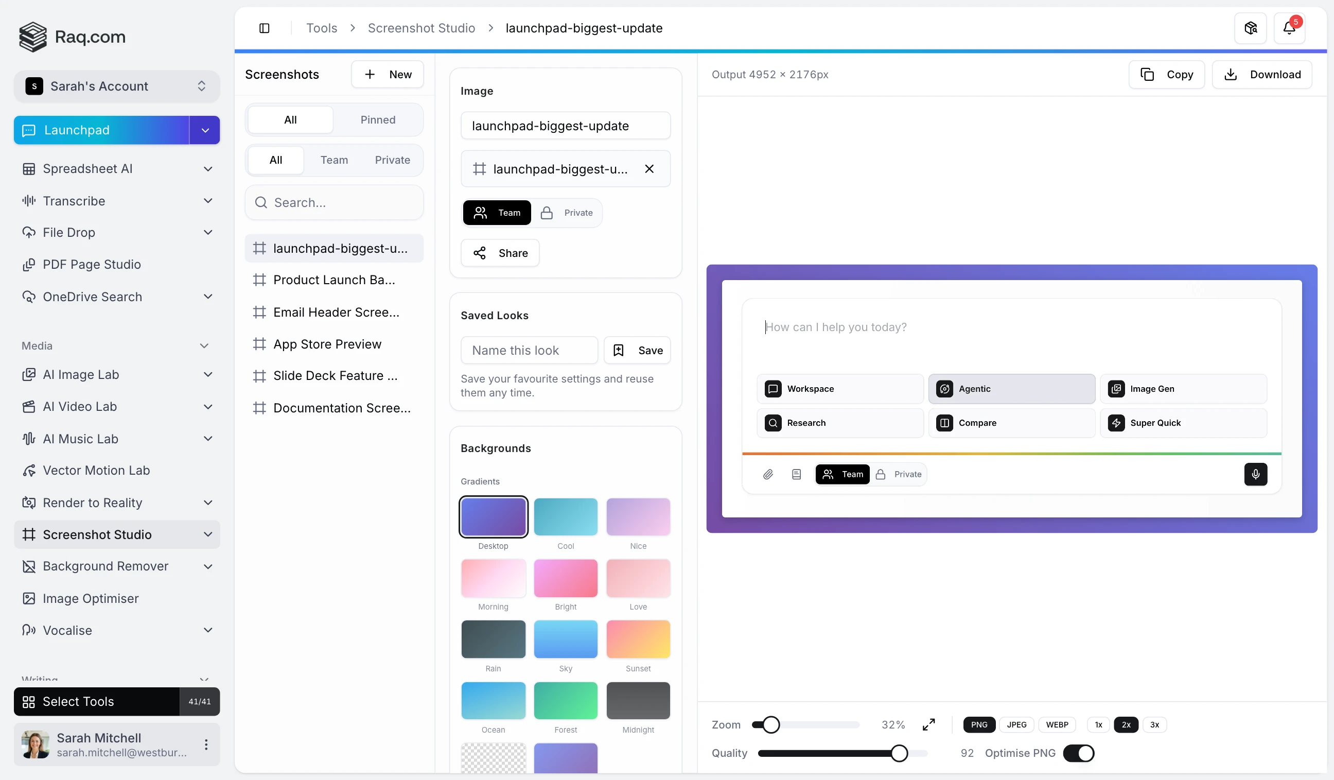 Screenshot Studio interface