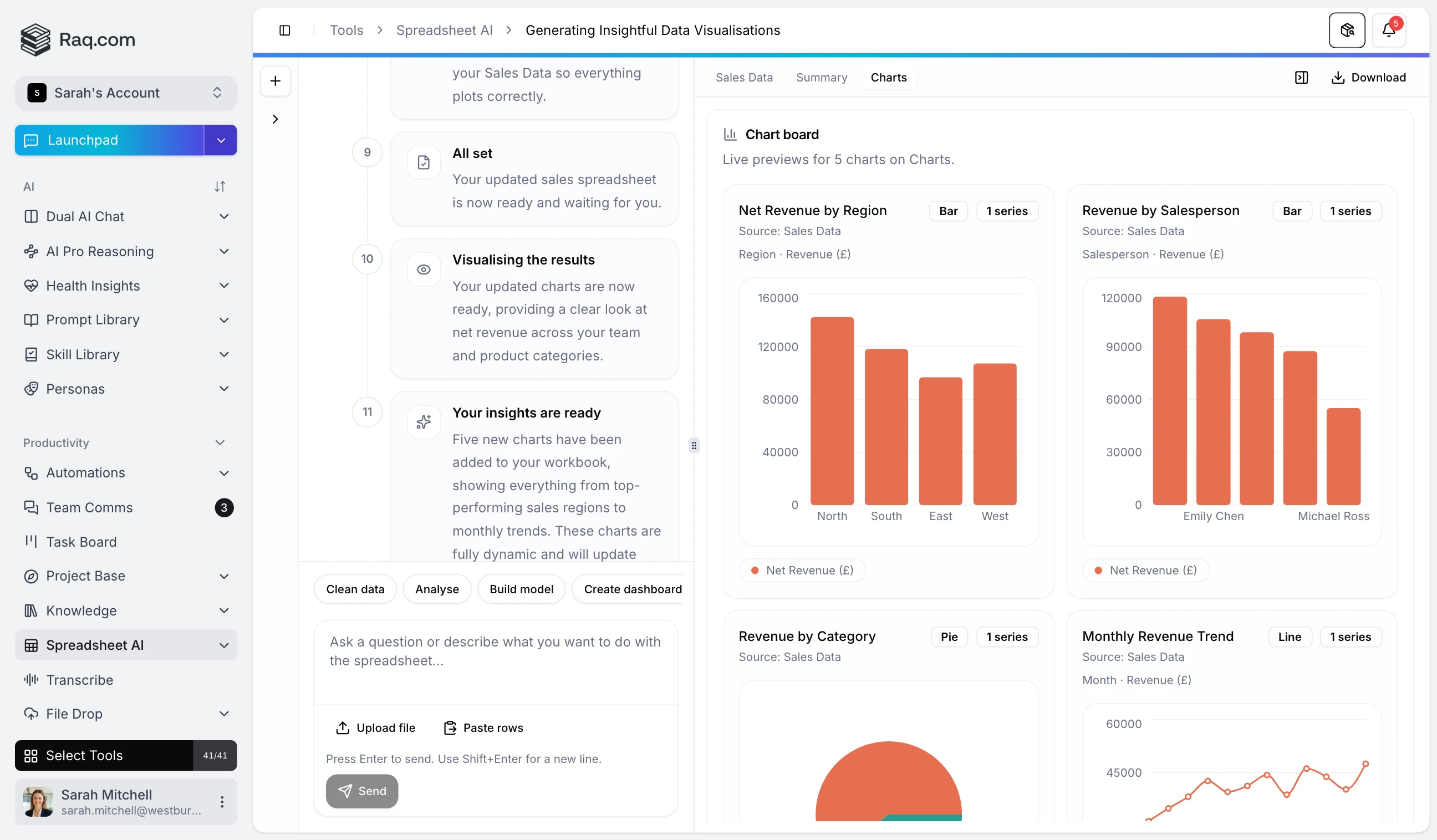 Spreadsheet AI interface